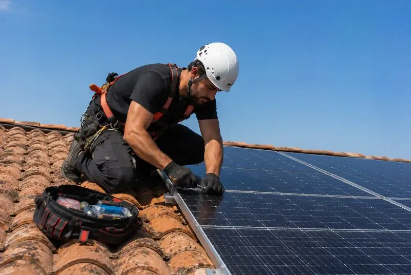 Maintenance et monitoring de panneaux solaires à Comines
